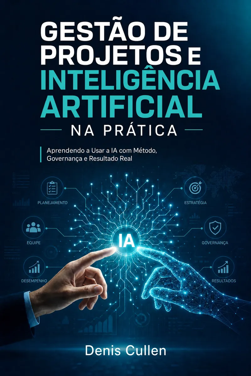 Capa do e-book Gestão de Projetos e Inteligência Artificial na Prática